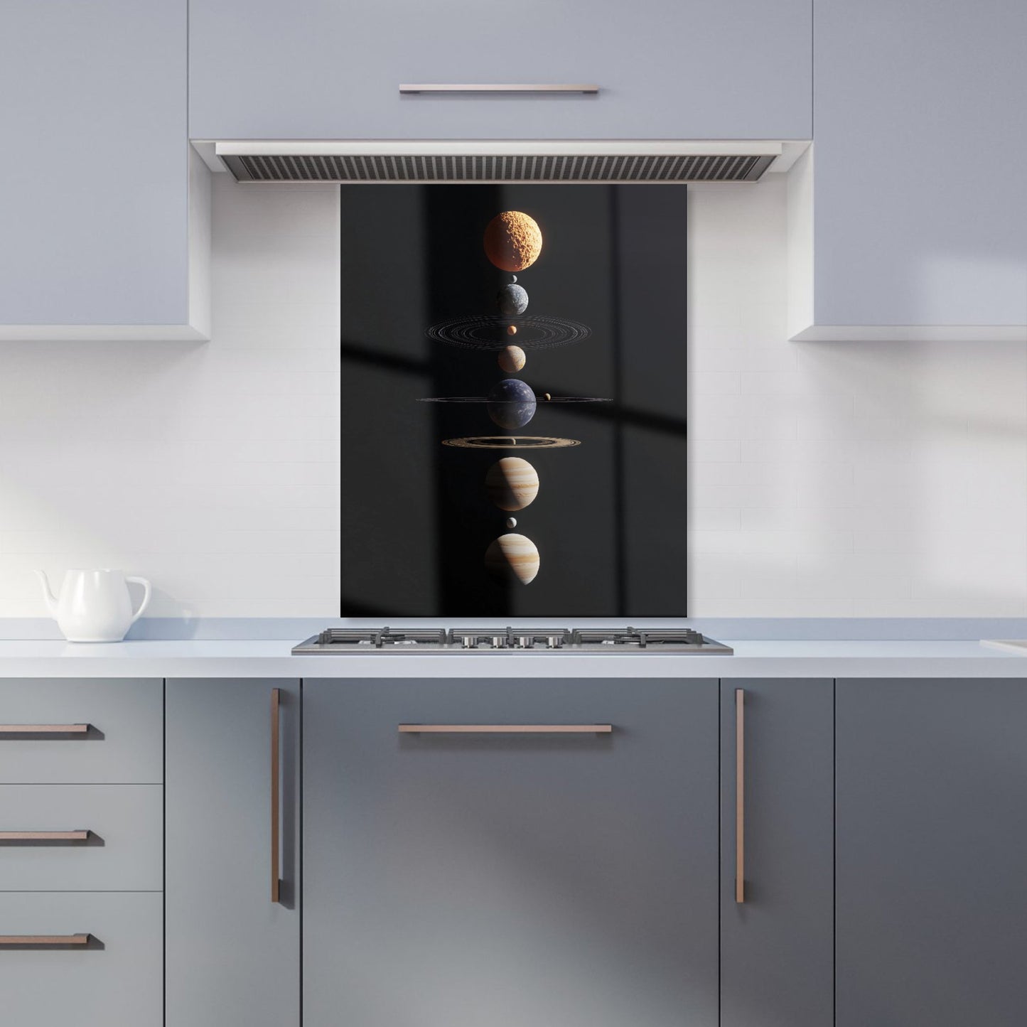 Balanced Planets in Space Kitchen Splashback