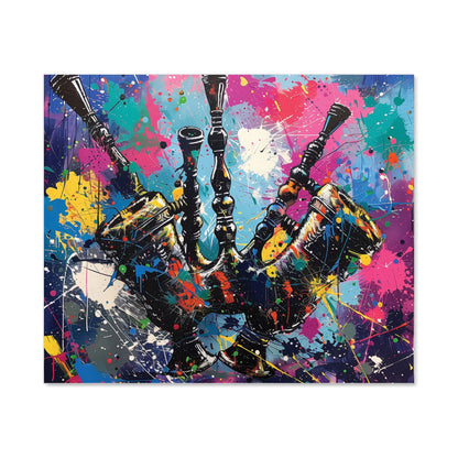 Scottish Bagpipes Splashart Kitchen Splashback