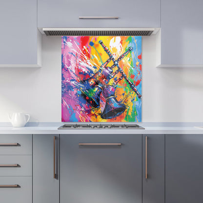 Vibrant Scottish Bagpipes Burst Kitchen Splashback
