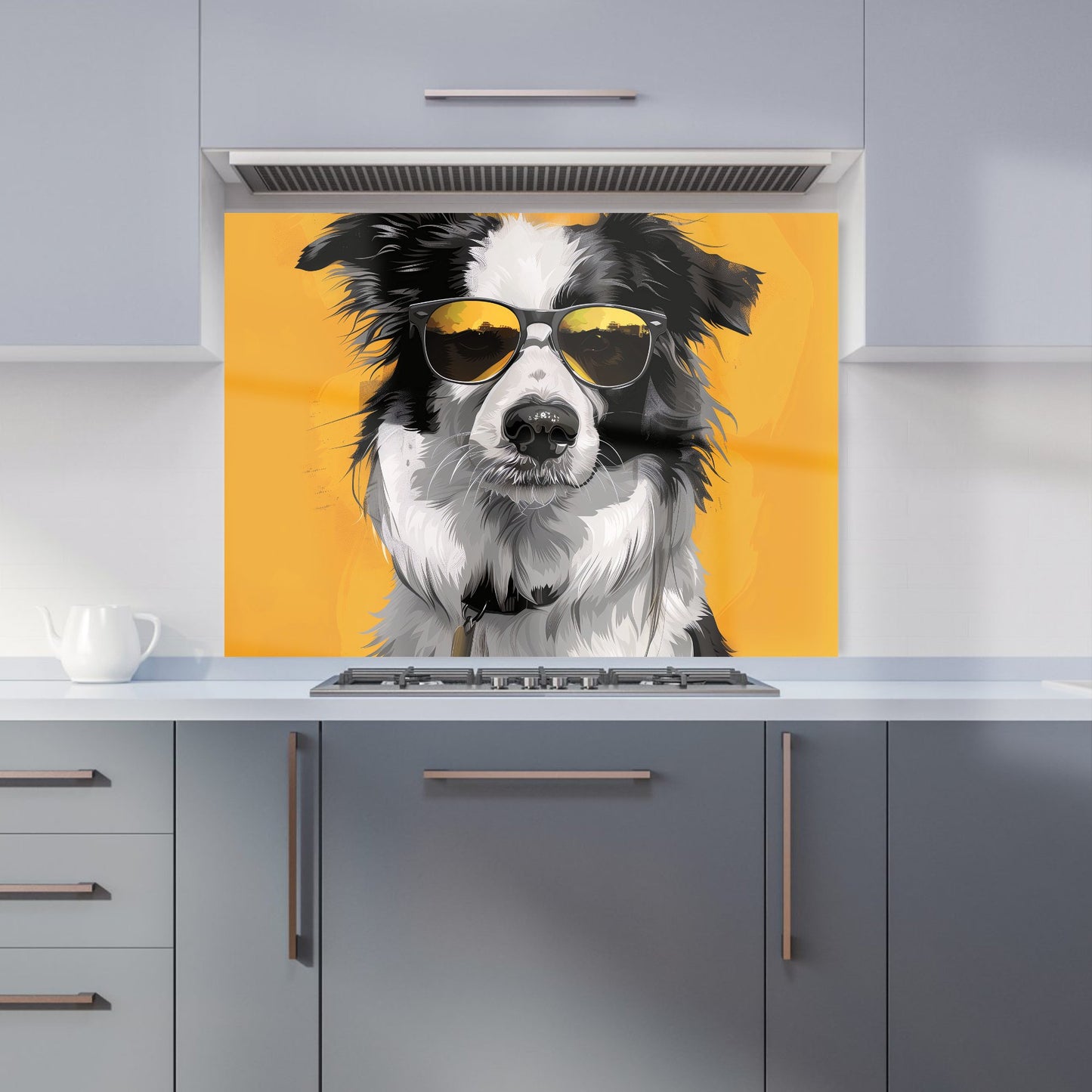 Cool Collie with Attitude Kitchen Splashback
