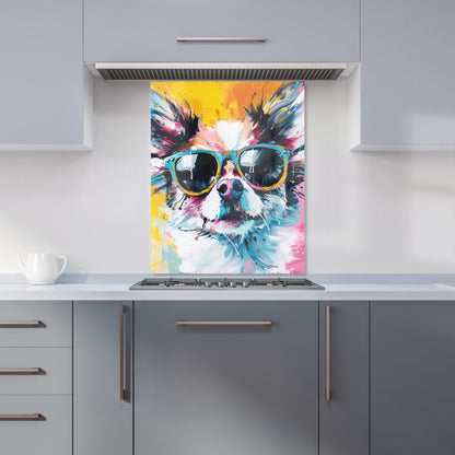 Chic Chihuahua in Sunglasses Kitchen Splashback