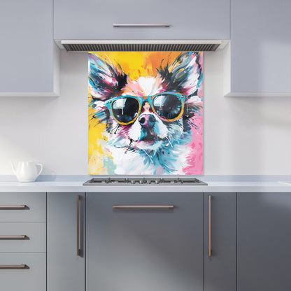 Chic Chihuahua in Sunglasses Kitchen Splashback