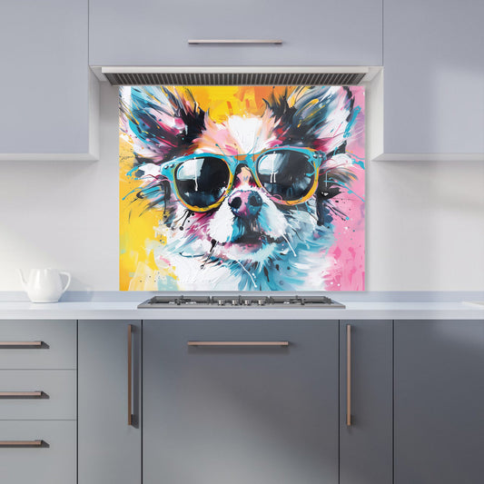 Chic Chihuahua in Sunglasses Kitchen Splashback