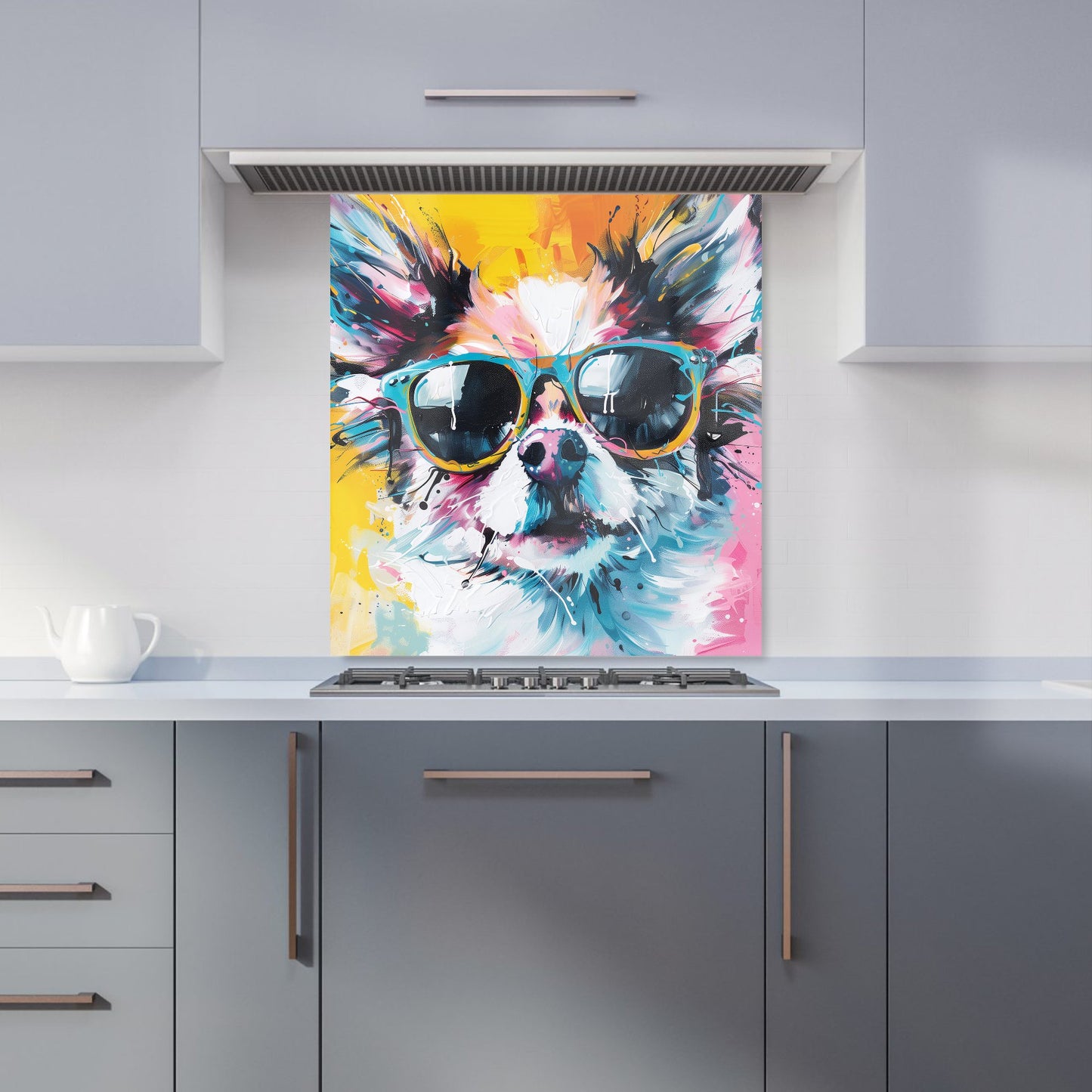 Chic Chihuahua in Sunglasses Kitchen Splashback