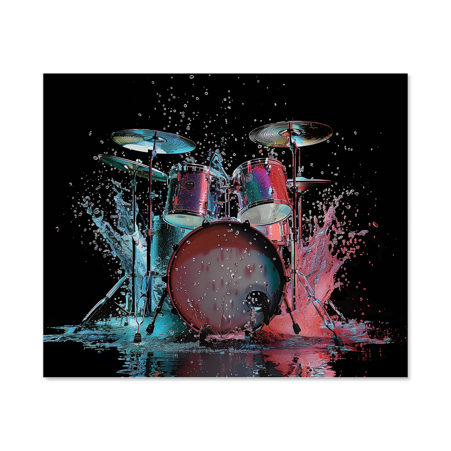 Rhythm in Splashing Drums Kitchen Splashback