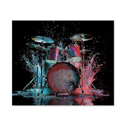 Rhythm in Splashing Drums Kitchen Splashback