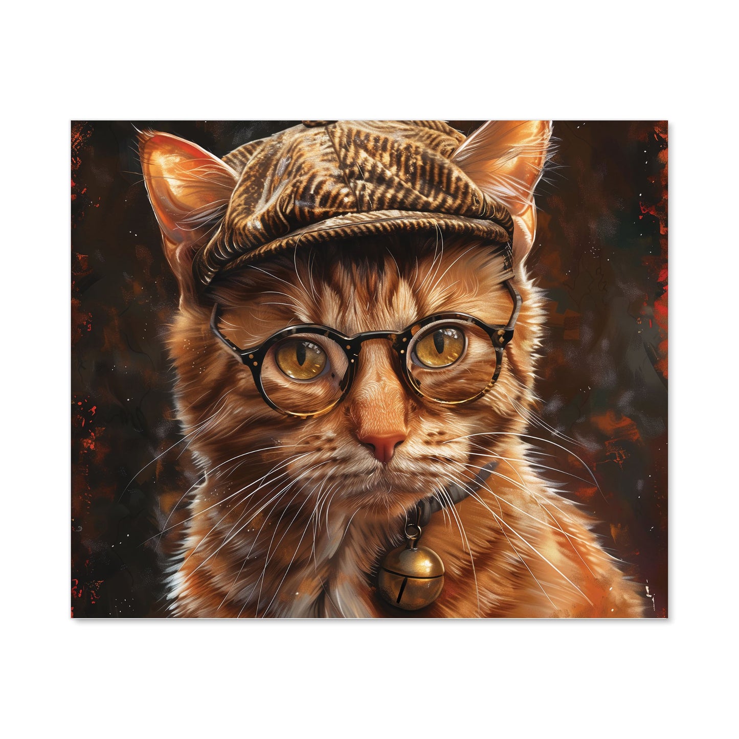 Dapper Ginger Cat with Cap Kitchen Splashback