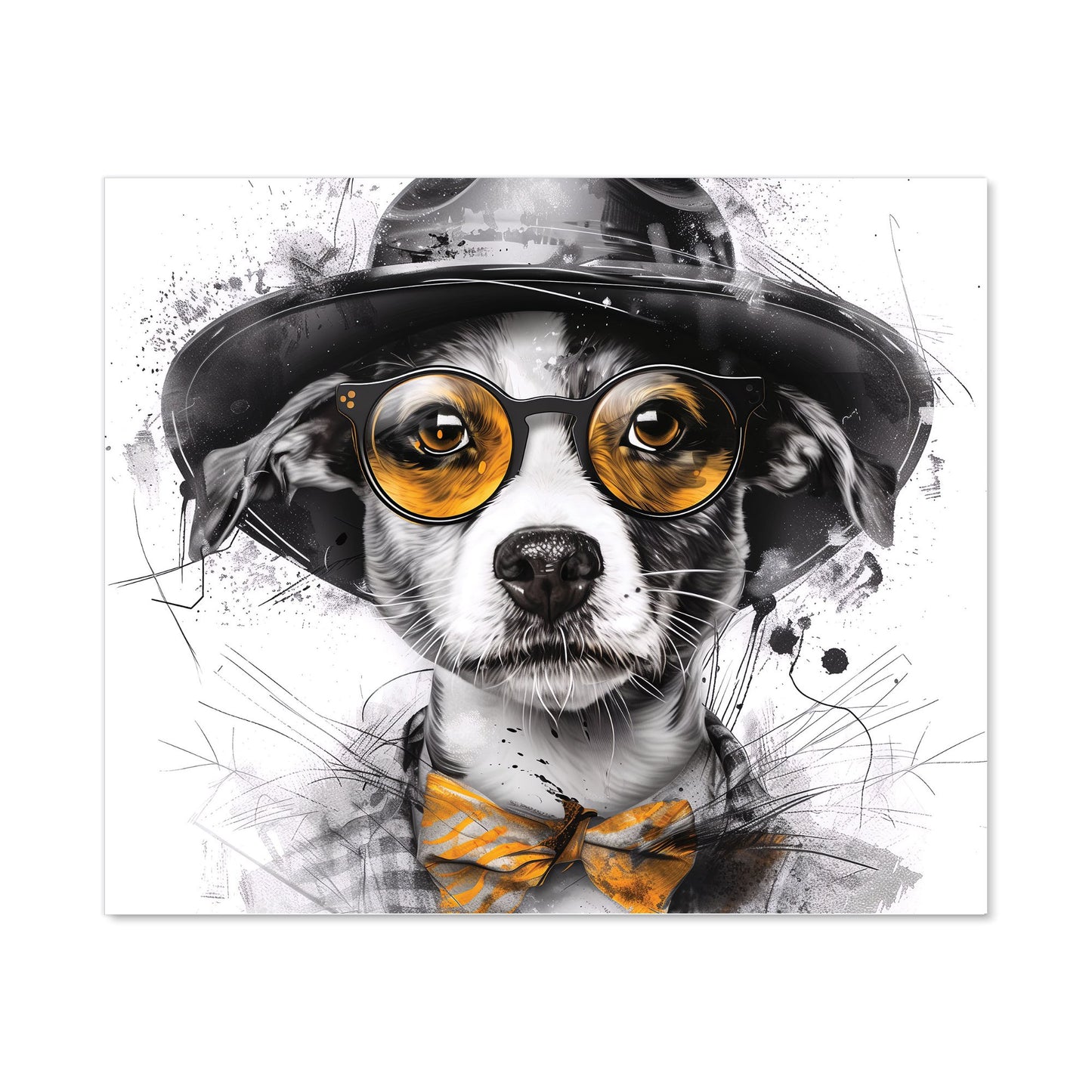 Stylish Jack Russell in Hat Kitchen Splashback