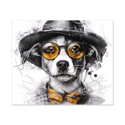Stylish Jack Russell in Hat Kitchen Splashback
