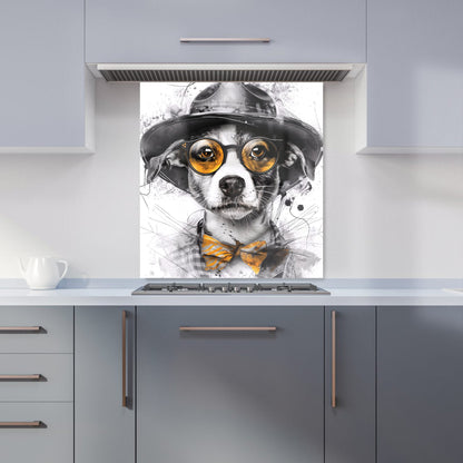Stylish Jack Russell in Hat Kitchen Splashback