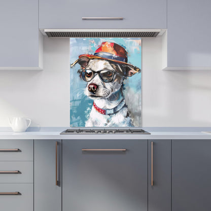 Quirky Pup with a Fedora Kitchen Splashback