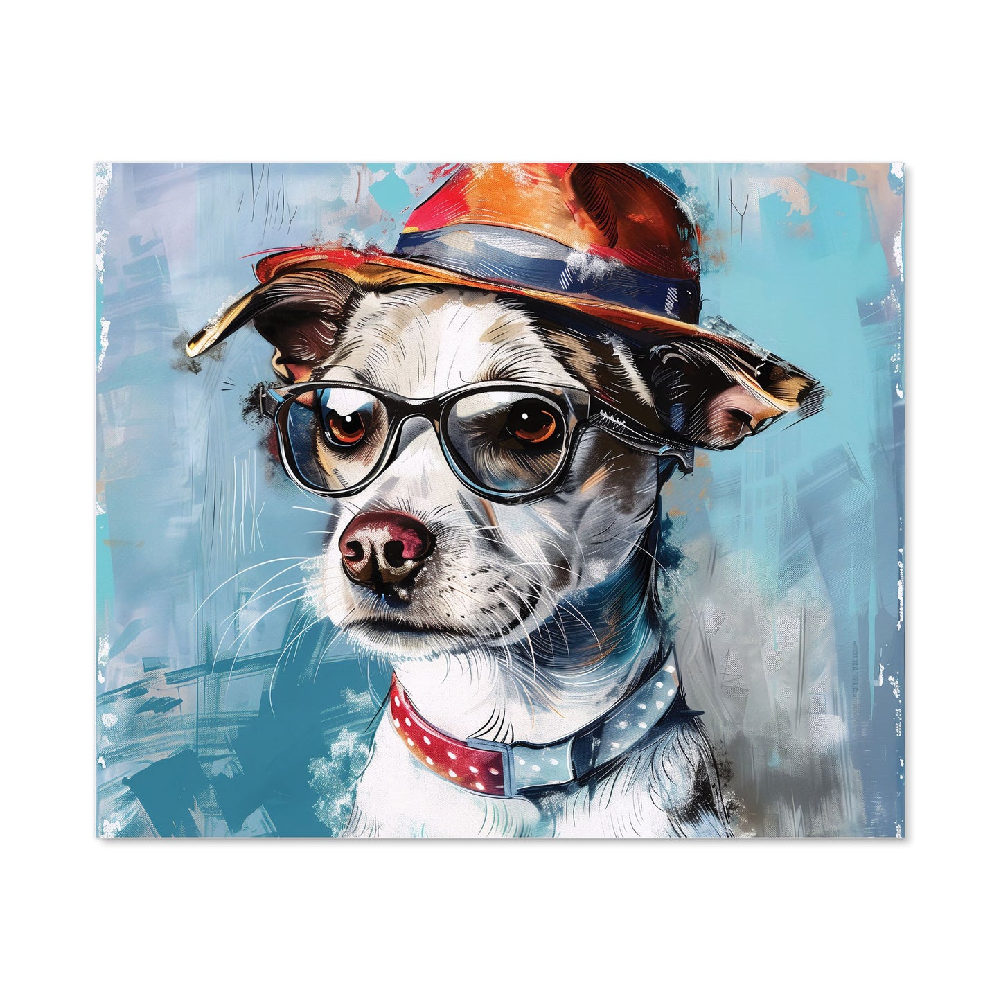 Quirky Pup with a Fedora Kitchen Splashback