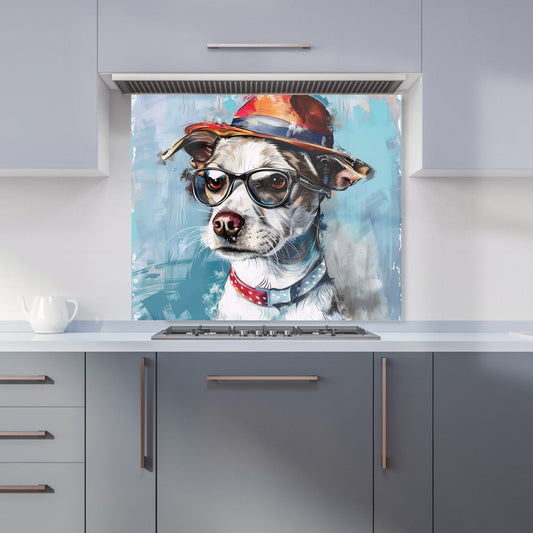Quirky Pup with a Fedora Kitchen Splashback