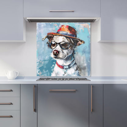 Quirky Pup with a Fedora Kitchen Splashback