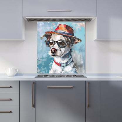 Quirky Pup with a Fedora Kitchen Splashback