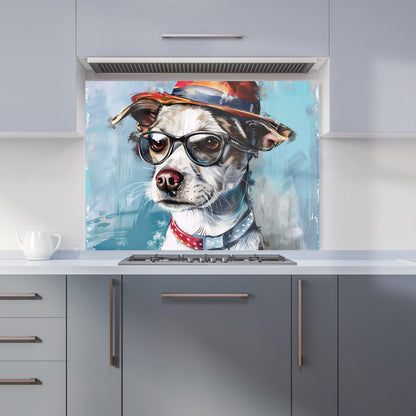 Quirky Pup with a Fedora Kitchen Splashback