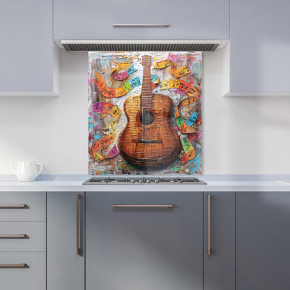 Melody in Wooden Strings Kitchen Splashback