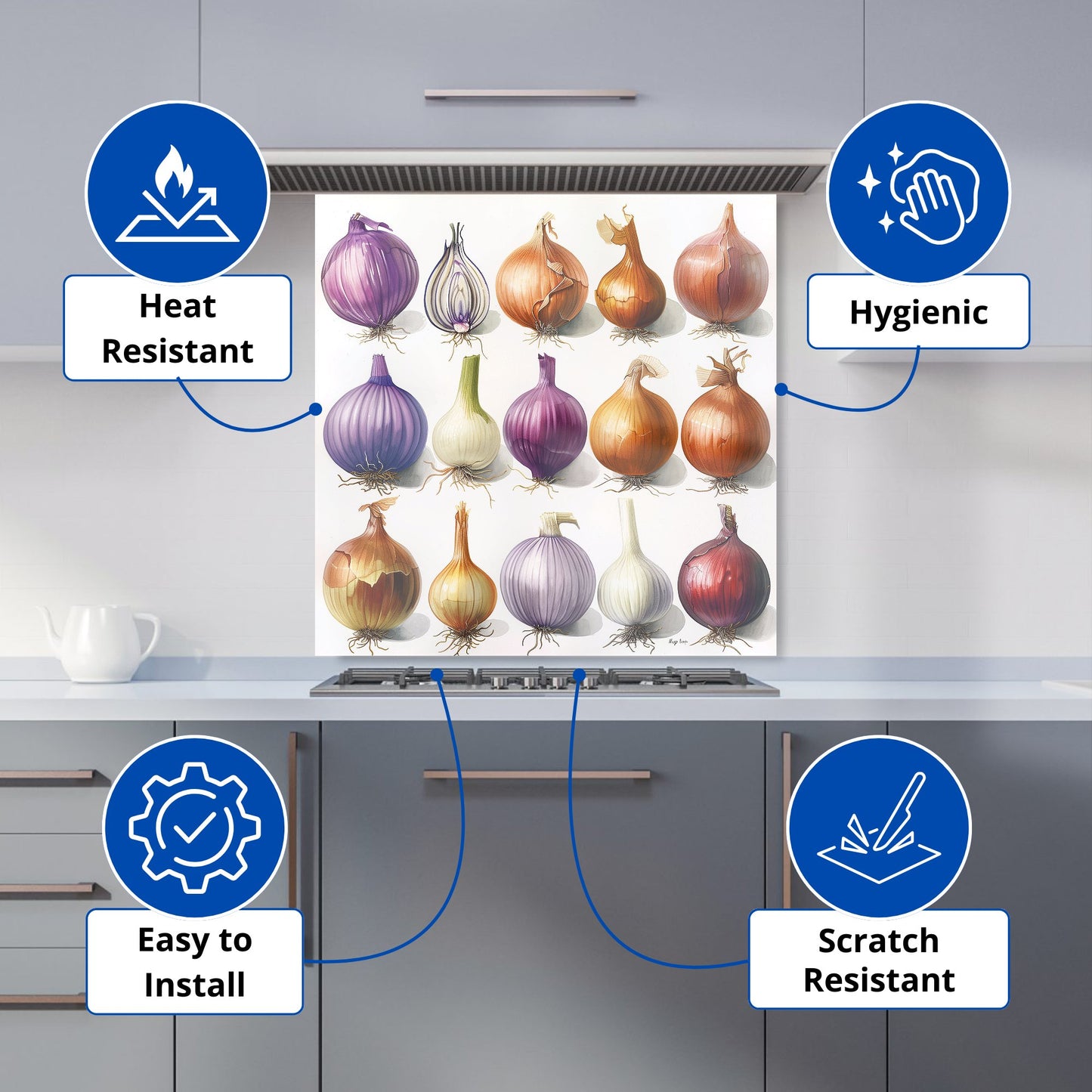 Onion Spectrum: Nature’s Palette Kitchen Splashback