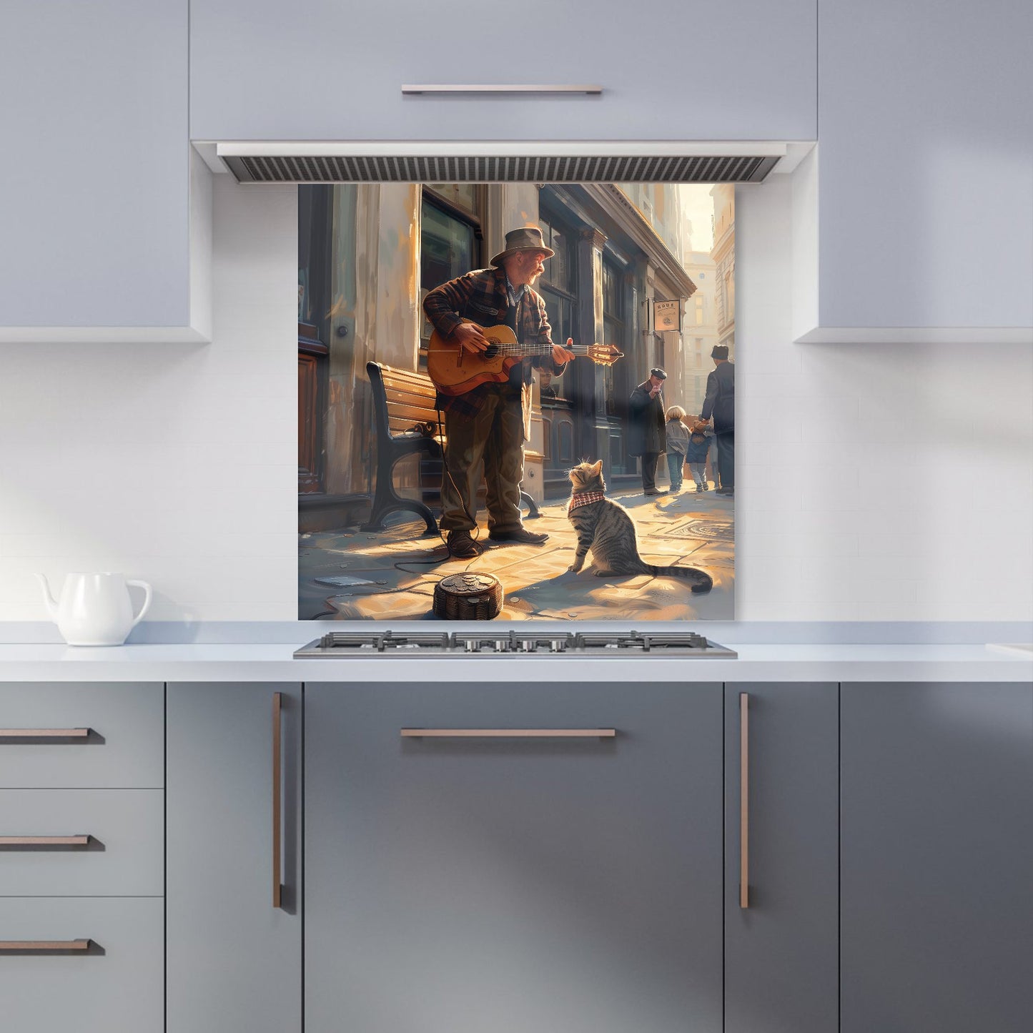 Busker's Melody and the Cat Kitchen Splashback