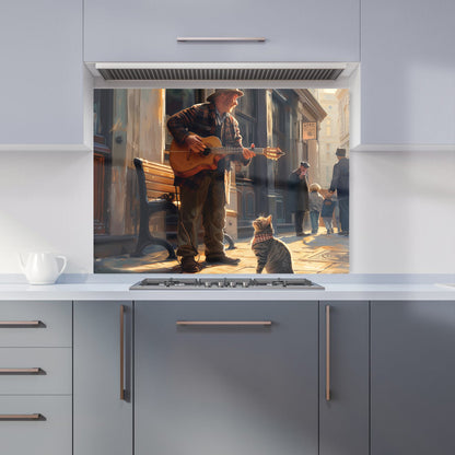 Busker's Melody and the Cat Kitchen Splashback