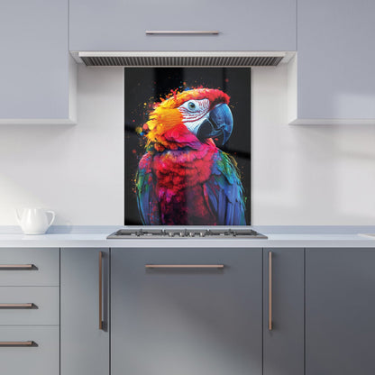 Vivid Parrot in a Splash of Colour Kitchen Splashback