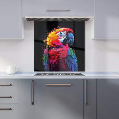 Vivid Parrot in a Splash of Colour Kitchen Splashback