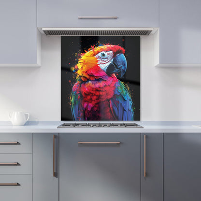 Vivid Parrot in a Splash of Colour Kitchen Splashback