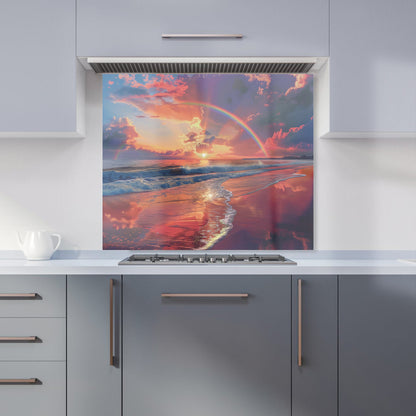 Rainbow Reflection on the Shore Kitchen Splashback