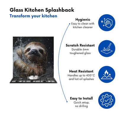 Gleeful Sloth Splashart Kitchen Splashback