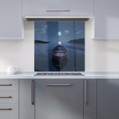 Moonlit Serenity on Quiet Waters Kitchen Splashback