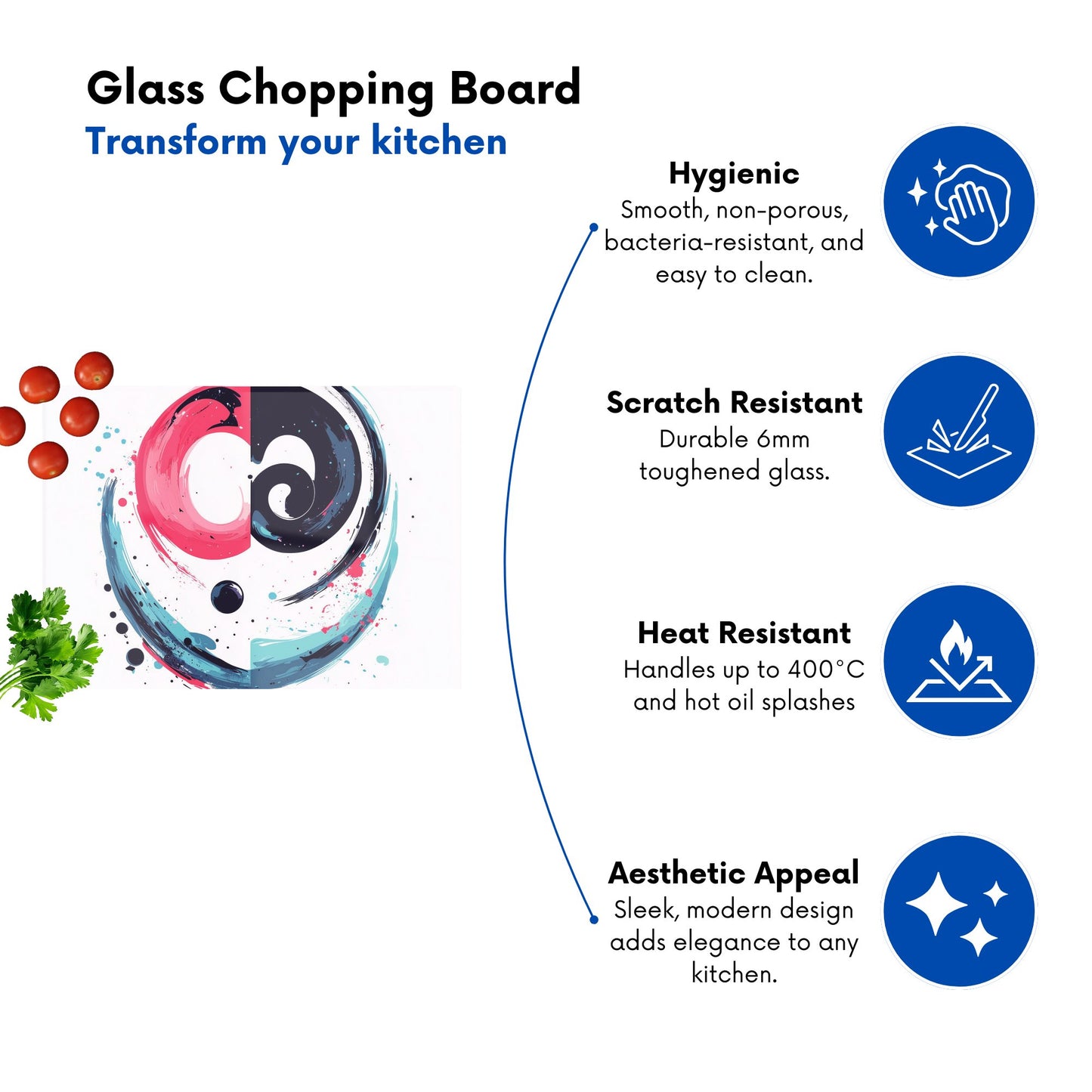 Yin Yang Harmony In Modern Art Chopping Board