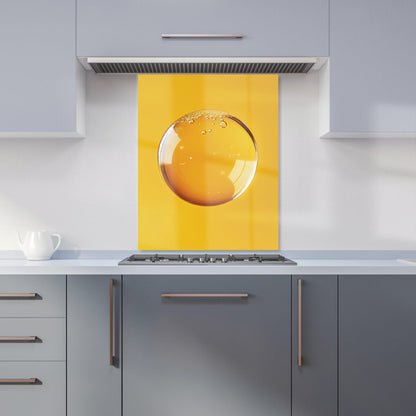 Solitary Yellow Bubble: A Closer Look Kitchen Splashback