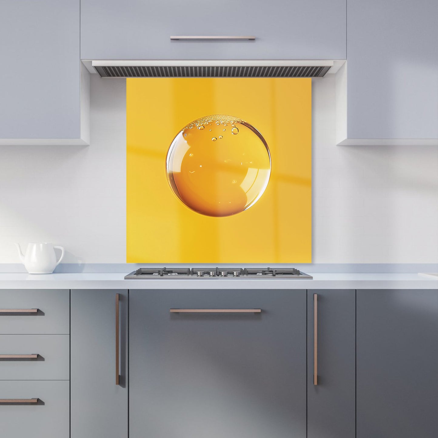 Solitary Yellow Bubble: A Closer Look Kitchen Splashback