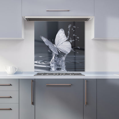 Crystal Butterfly Water Dance Kitchen Splashback