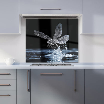 Glistening Dragonfly Lift-Off Kitchen Splashback