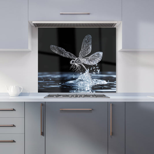 Glistening Dragonfly Lift-Off Kitchen Splashback