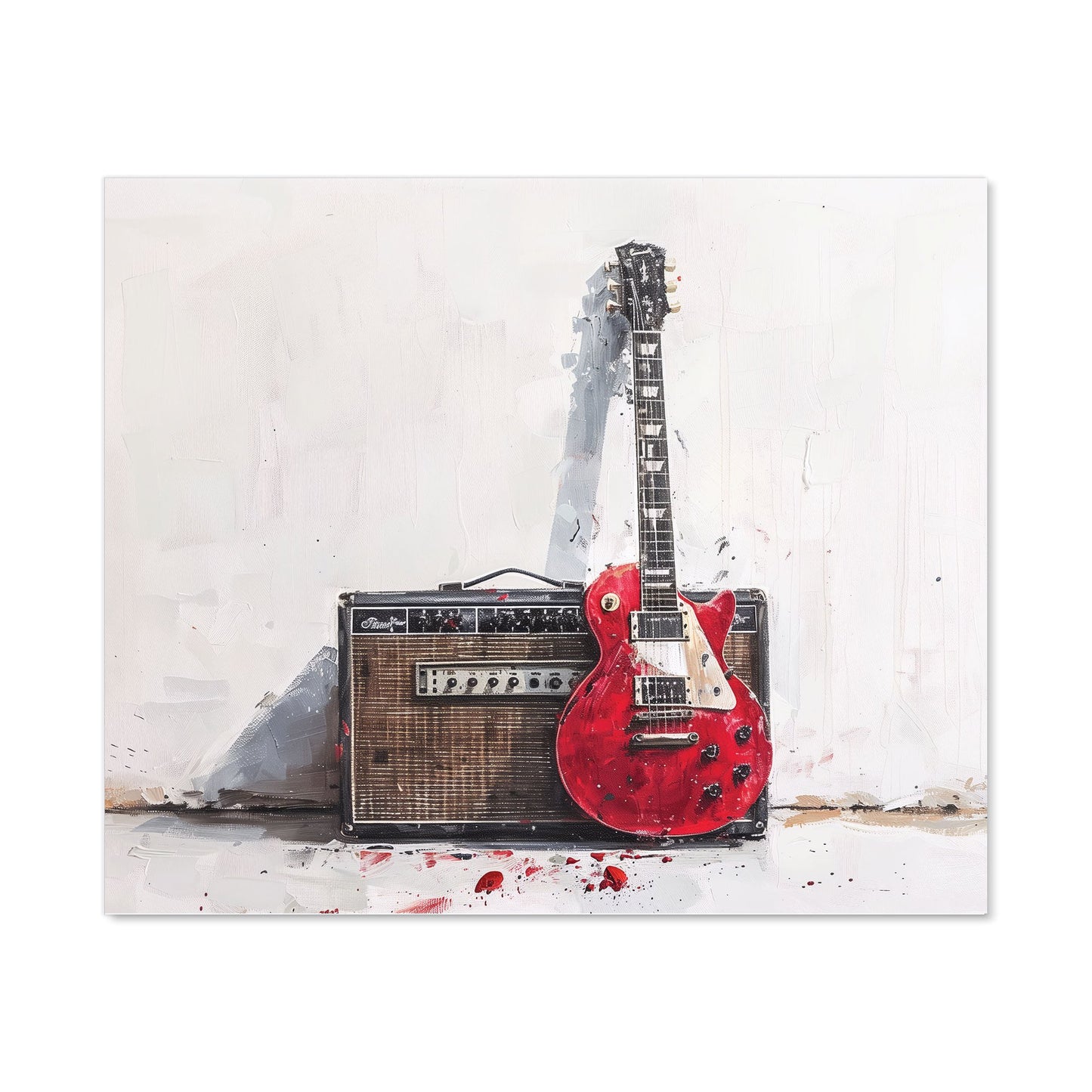 Red Guitar: Echoes of Rock Kitchen Splashback