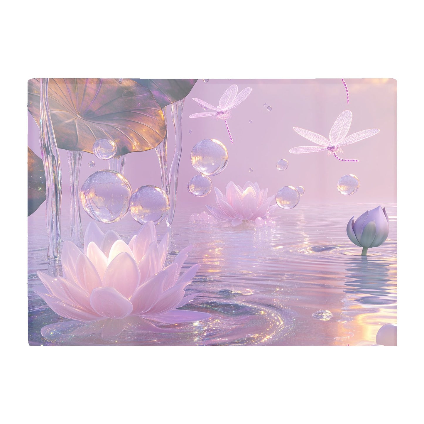 Enchanted Waterlilies And Bubbles Chopping Board