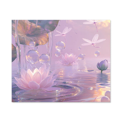 Enchanted Waterlilies and Bubbles Kitchen Splashback