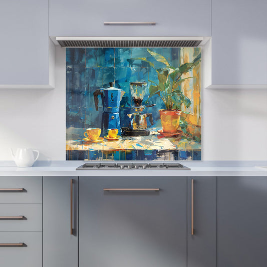 Morning Coffee: A Painterly View Kitchen Splashback