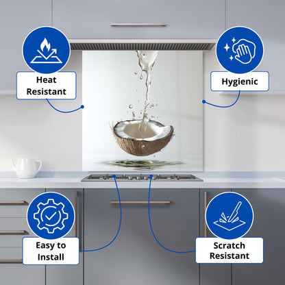 Splashing Coconut: A Fluid Moment Kitchen Splashback