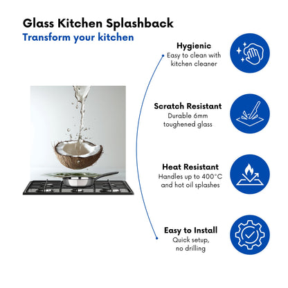 Splashing Coconut: A Fluid Moment Kitchen Splashback
