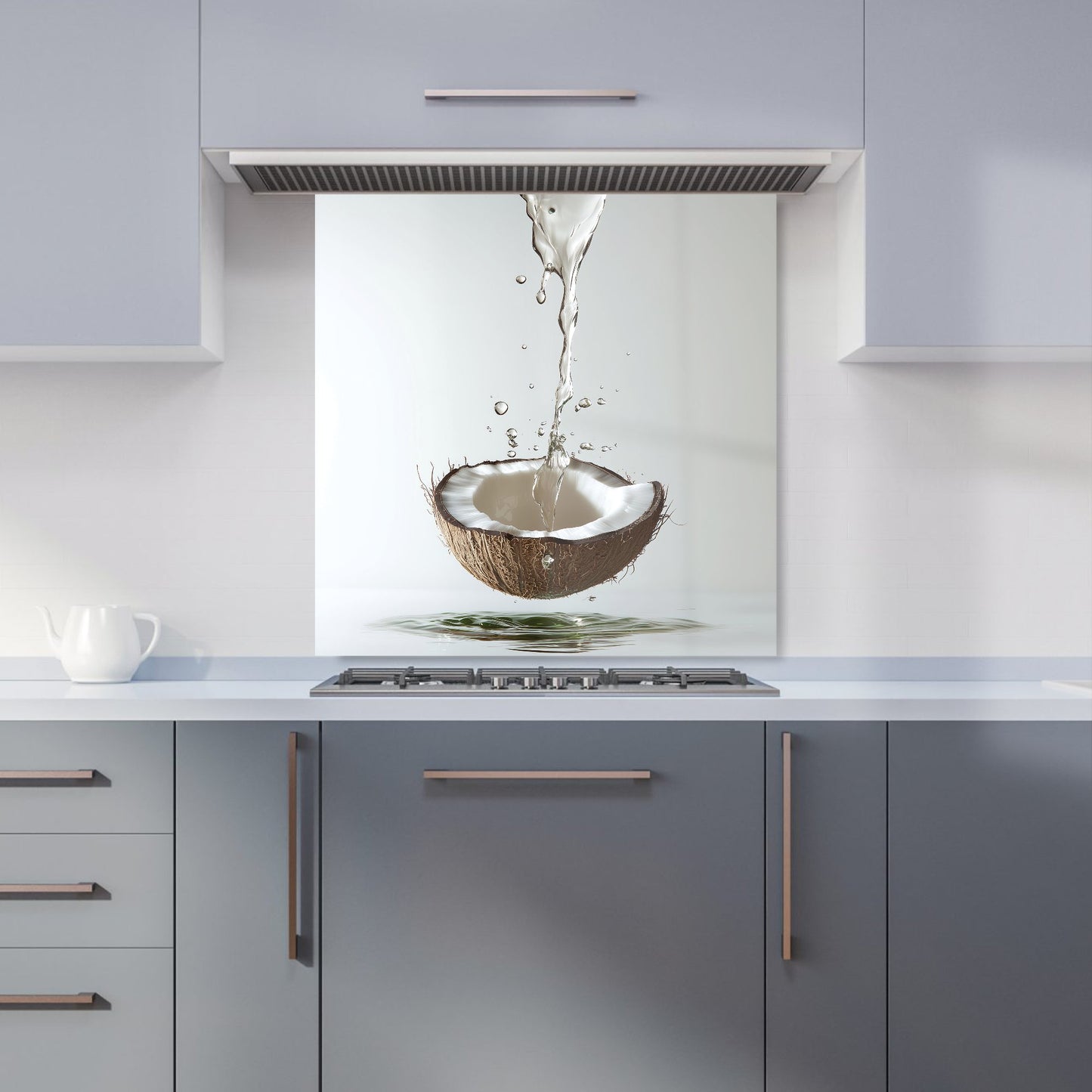 Splashing Coconut: A Fluid Moment Kitchen Splashback