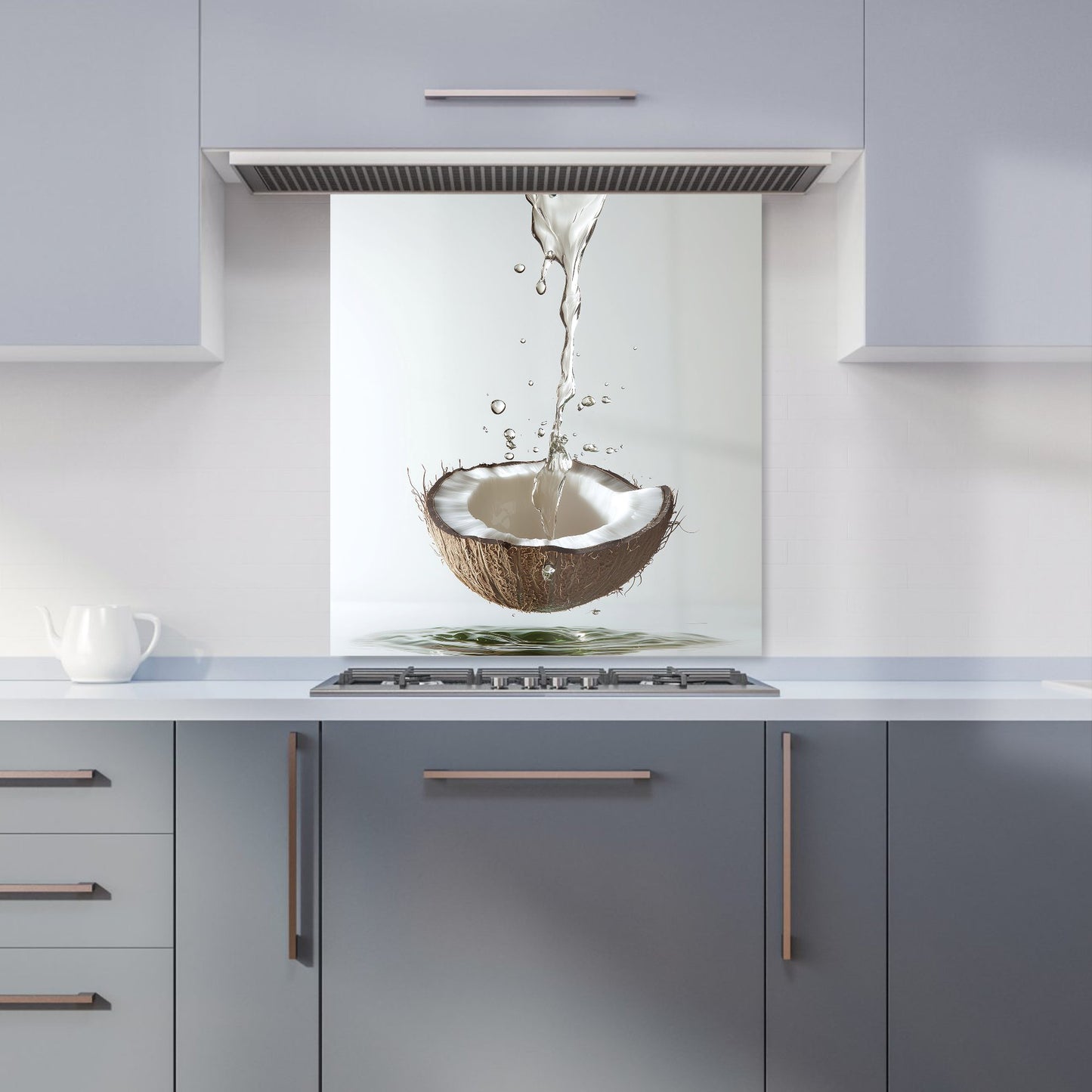 Splashing Coconut: A Fluid Moment Kitchen Splashback
