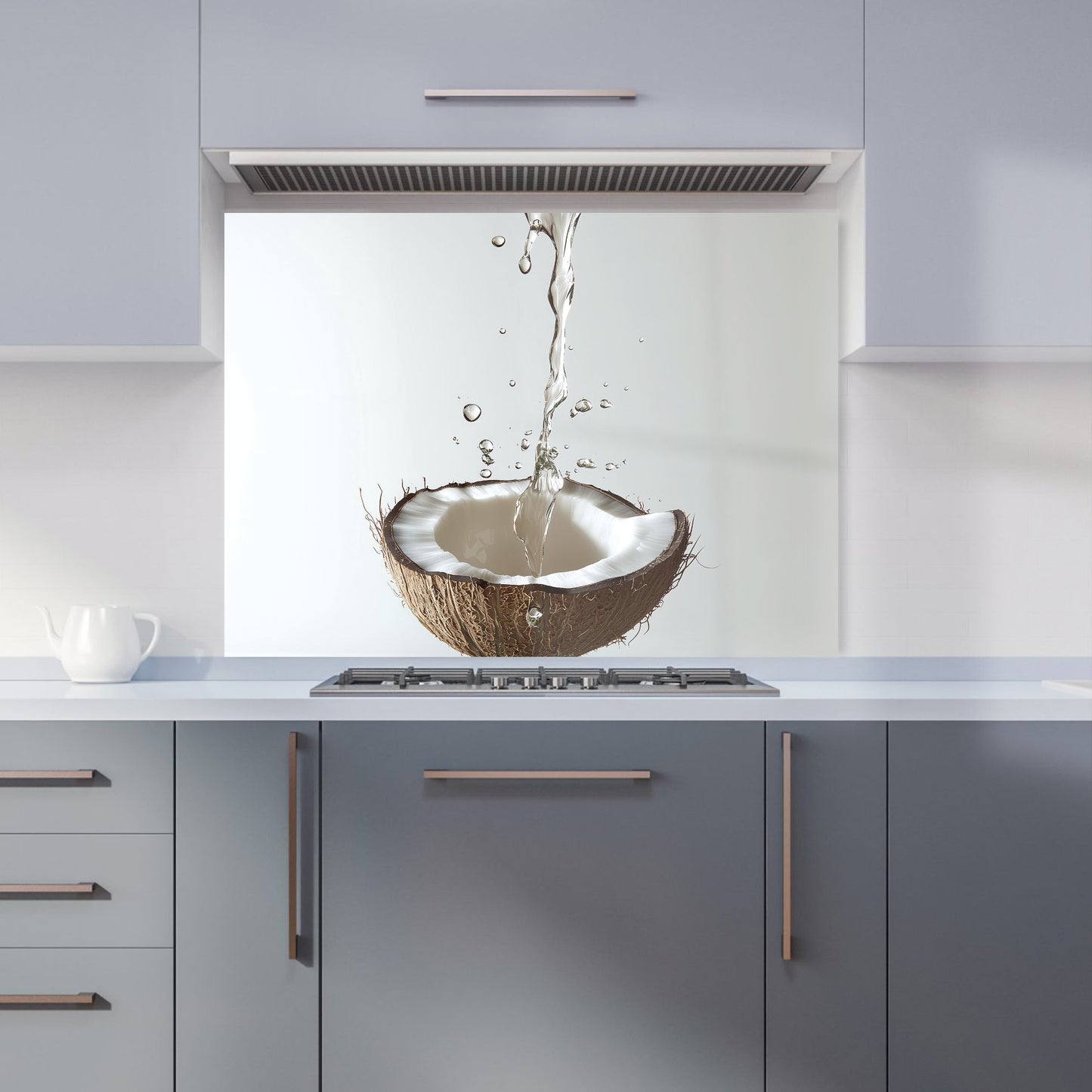 Splashing Coconut: A Fluid Moment Kitchen Splashback