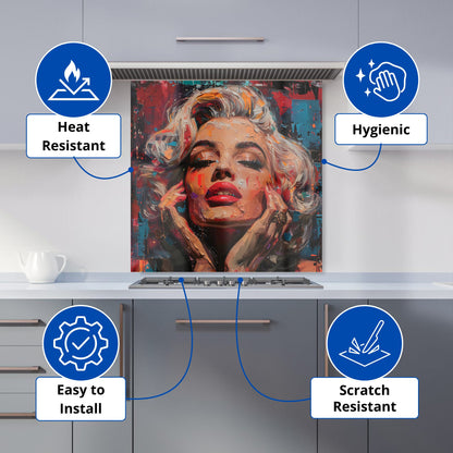 Vivid Marilyn: A Modern Expression Kitchen Splashback