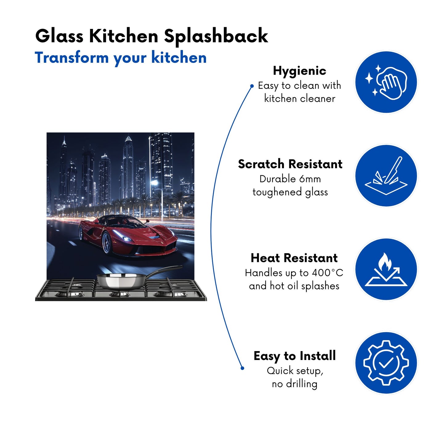 Midnight Cruise in Dubai Kitchen Splashback