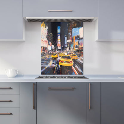 Times Square in Vivid Stroke Kitchen Splashback