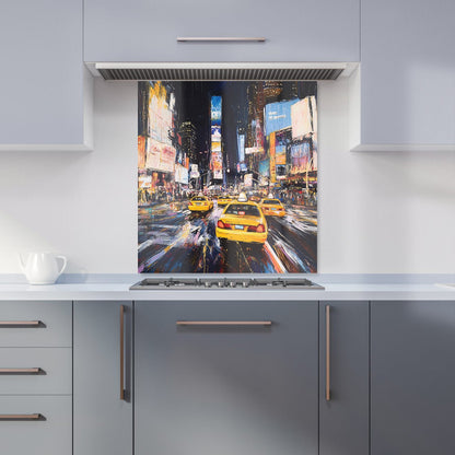 Times Square in Vivid Stroke Kitchen Splashback