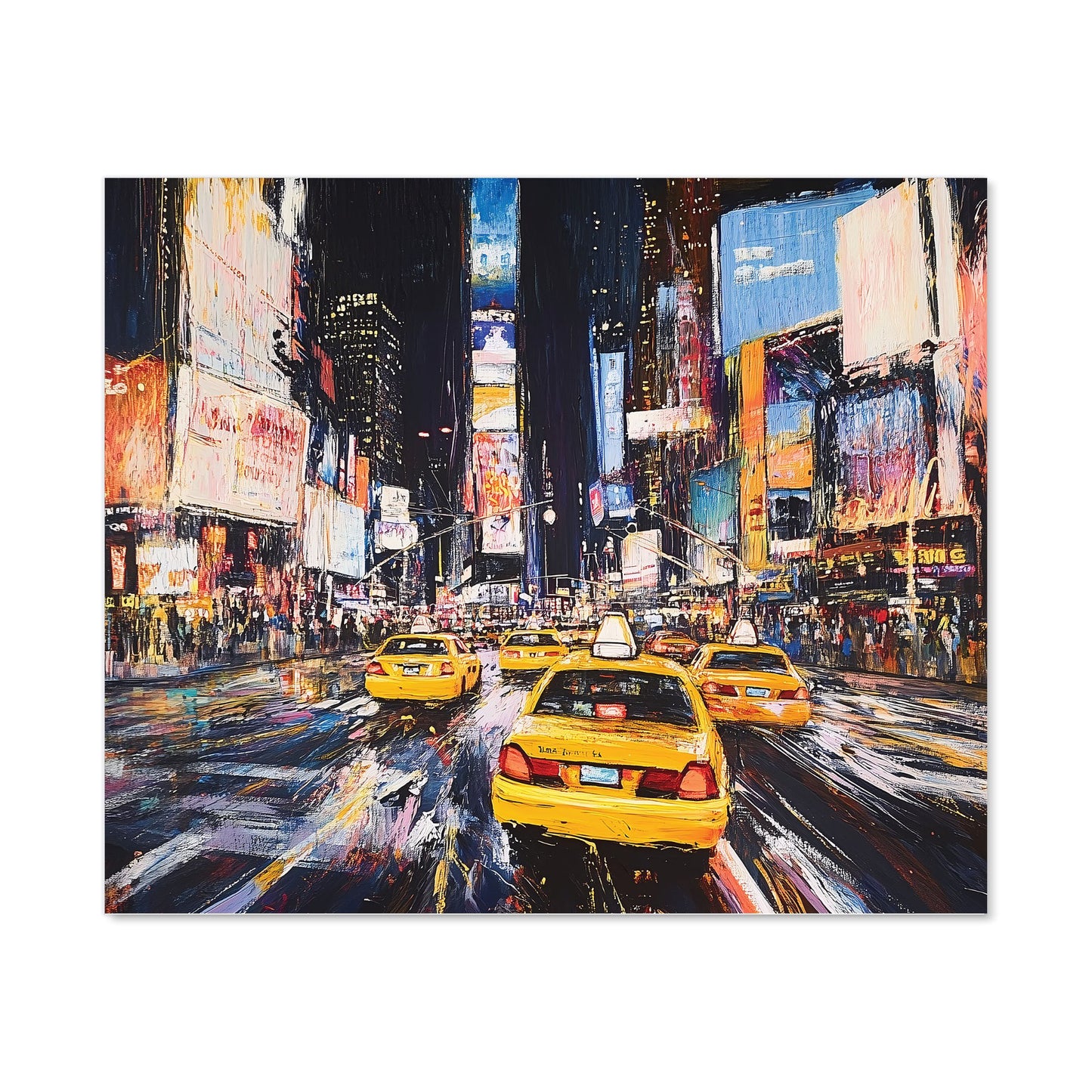 Times Square in Vivid Stroke Kitchen Splashback